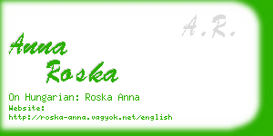 anna roska business card
